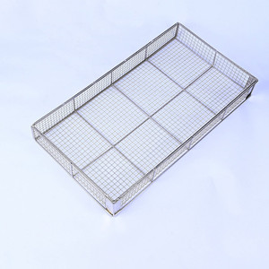 Cestello in Acciaio Inox a Maglia Fine con Manico Fisso, Vassoio di Precisione per Trasporto Chip Elettronici - Product Image 5