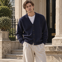 Pulls pour hommes personnalisés, 100% coton, col en V, manches régulières, pull décontracté pour hommes, respirant, doux pour la peau, cardigan homme