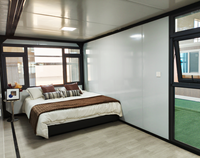 Maison conteneur moderne extensible à structure en acier résistante aux ouragans, préassemblée en usine, portable, pour bureau et chambre