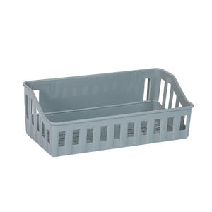 Étagère suspendue minimaliste en plastique 26x12x9 cm, panier de rangement multifonction pour cuisine, fixation murale sans perçage - Product Image 2