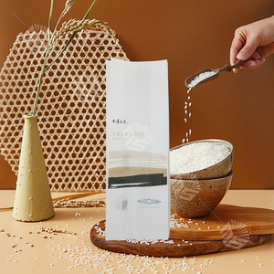 Биоразлагаемый пакет из крафт-бумаги с магнитной застежкой и клапаном для пищевых продуктов, для зерна (пшеница, кукуруза), риса, муки, 1 кг, 2,5 кг, 5 кг - Product Image 4