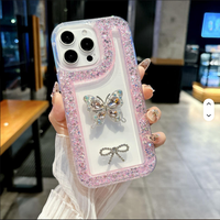 Pour iPhone 17 Pro Max coque de téléphone Simple cristal diamant papillon housse de protection Compatible pour iPhone 16 15 14 13 coque de téléphone