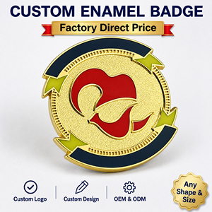 Pins de revers ronds personnalisés en émail, en alliage de zinc plaqué or, <span class=keywords><strong>prix</strong></span> direct usine, haute qualité, certifiés ISO, pour récompenses scolaires et d'honneur - Product Image 1
