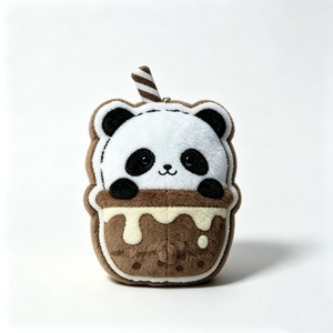 Peluche de panda boba personalizado, peluche de panda con té con leche, peluche de panda con té de burbujas de chocolate, peluche de panda con bebida. - Product Image 4