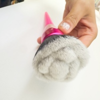 Nette Katze Pfote Make-up Pinsel Rose Form Foundation Pinsel Kreatives Design Beauty Tool für Großhandel OEM Custom Logo