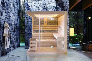 Sala de sauna de vapor interior seca Hemlock de la mejor calidad para 6 personas - Product Image 2