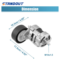 Ensemble tendeur de courroie de distribution 11287524267 compatible avec BMW E46 E90 E91 E81 E87 X1 X3 Z4 120i 316i 318i 318Ci 320i