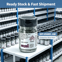 SPI #   Peinture conductrice argentée 05001-AB pour montage SEM et réparation de circuits – Colle argentée à haute conductivité