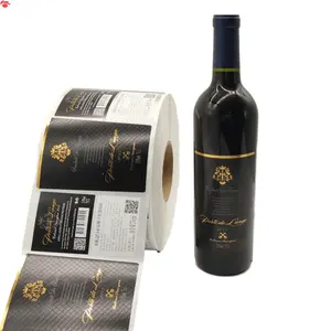 Etiqueta personalizada de vino tinto personalizada Etiqueta de logotipo personalizado Etiquetas para botellas de vino Etiquetas de vino privadas