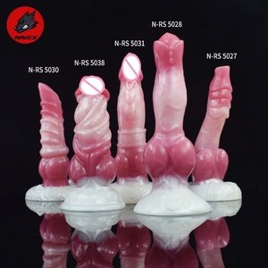 FAAK Wholesale Strap on Dog <b>Dildos</b> Artificial Animal Penis Small Knot <b>Dildos</b> for Couple Sex Toy - Product Image 1