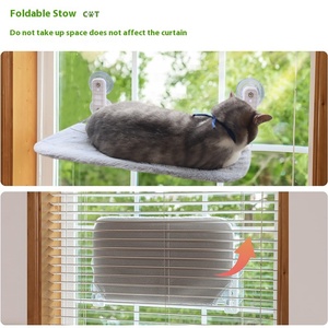 Cuatro estaciones Universal patrón sólido gato hamaca nido tela cama colgante y cesta con tipo de succión suministros desmontables para gatos - Product Image 3
