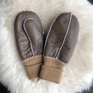 <span class=keywords><strong>Guanti</strong></span> per Bambini in <span class=keywords><strong>Lana</strong></span> e Pelle di Pecora con Logo Personalizzato, Caldi e di Alta Qualità per l'Inverno - Product Image 5