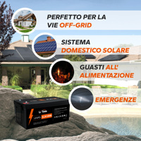 Batterie au lithium LiFePO4 extensible LiTime 48V 100Ah Groupe 8D pour système solaire hors réseau
