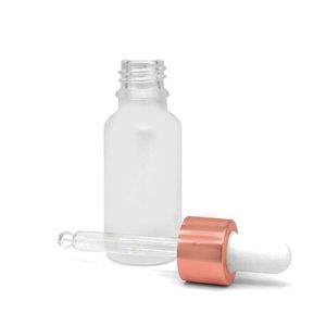 25ml givré huile pour les yeux sérum verre argent bouchon bouteille d'huile - Product Image 1