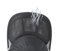 Casquette de course et de camping légère et respirante en maille, non structurée, à 5 panneaux, avec logo réfléchissant, de haute qualité, pour la vente en gros