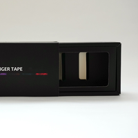 Boîte en papier pliable de luxe noire haut de gamme personnalisée avec tiroir coulissant et insert pour un emballage écologique biodégradable