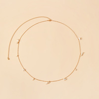 Perle africaine imitation pendentif taille perles chaîne de ventre avec cristaux chaînes de taille dubai fantaisie chaîne de ventre en or pour les femmes
