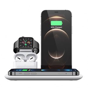 Điện Thoại Di Động Đứng 4 Trong 1 Sạc Không Dây Nhiều Trạm Sạc Tai Nghe Chủ 15W Sạc Không Dây Dock Khung Giá Cho <span class=keywords><strong>iPhone</strong></span> - Product Image 1
