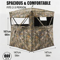 Persiana de Caza 360° para Pavo, de Alta Calidad, con Bolsa de Almacenamiento Portátil, Impermeable, con Estacas Resistentes para Exteriores