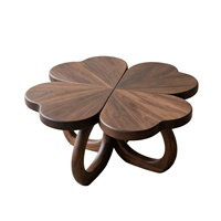 Nouvelle table basse en bois de noyer noir de style chinois, inspirée du zen, avec jointure à tenons et mortaises, design créatif, rangement intégré pour salon