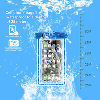 Étui de téléphone portable étanche en PVC lumineux personnalisé avec logo, sacs de téléphone résistants à l'eau en gros