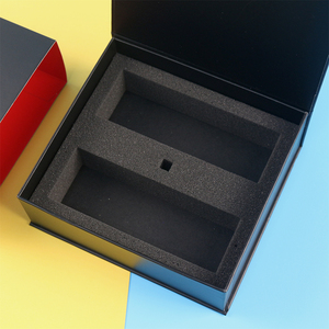 Sang trọng chất lượng cao in ấn logo EVA bọt lót gỗ đen highend quà tặng bao bì thương hiệu hộp đồng hồ - Product Image 1