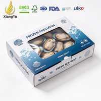 Boîte d'emballage personnalisée Xiangyu 1KG pour fruits de mer congelés, carton ondulé pour produits de la mer avec fenêtre transparente pour stockage à froid et vente au détail