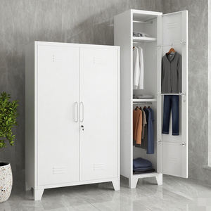 Gabinete de almacenamiento de limpiador de escoba de dormitorio moderno personalizado de acero inoxidable con 2 puertas para herramientas de limpieza - Product Image 6