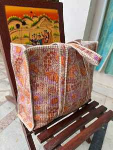 Sac fourre-tout matelassé en coton imprimé, doux et rembourré, pour usage quotidien, voyage, shopping, sac à bandoulière - Product Image 4