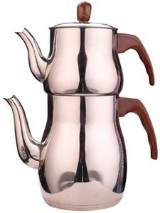 Ensemble théière et bouilloire turques tendance 2026, 1 ensemble théière en acier inoxydable 1 litre, cafetière <span class=keywords><strong>turque</strong></span> - Product Image 2