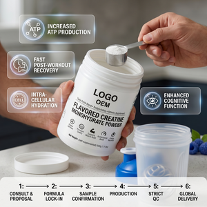 Créatine monohydrate en poudre certifiée casher et halal, pure à 99,9 %, avec saveurs personnalisées pour la <span class=keywords><strong>musculation</strong></span> et les performances athlétiques - Product Image 2