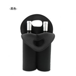 Custom Wholesale High Quality Custom 750Ml Neoprene Cooler Beer Wine <b>Bottle</b> Cover 2-<b>Bottle</b> Cooler Bag Sleeve for Beach Storage - Product Image 3