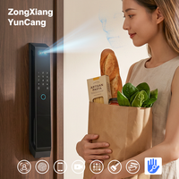 Serrure de porte intelligente à reconnaissance faciale, WiFi, application téléphonique à distance, sécurité de niveau C, stockage de données sur carte mémoire