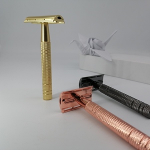 Chất Lượng Cao Bướm Tùy Chỉnh An Toàn Dao Cạo Với Đôi Cạnh Lưỡi Kẽm Hợp Kim Xử Lý Rose Gold Cho Nam Giới - Product Image 6