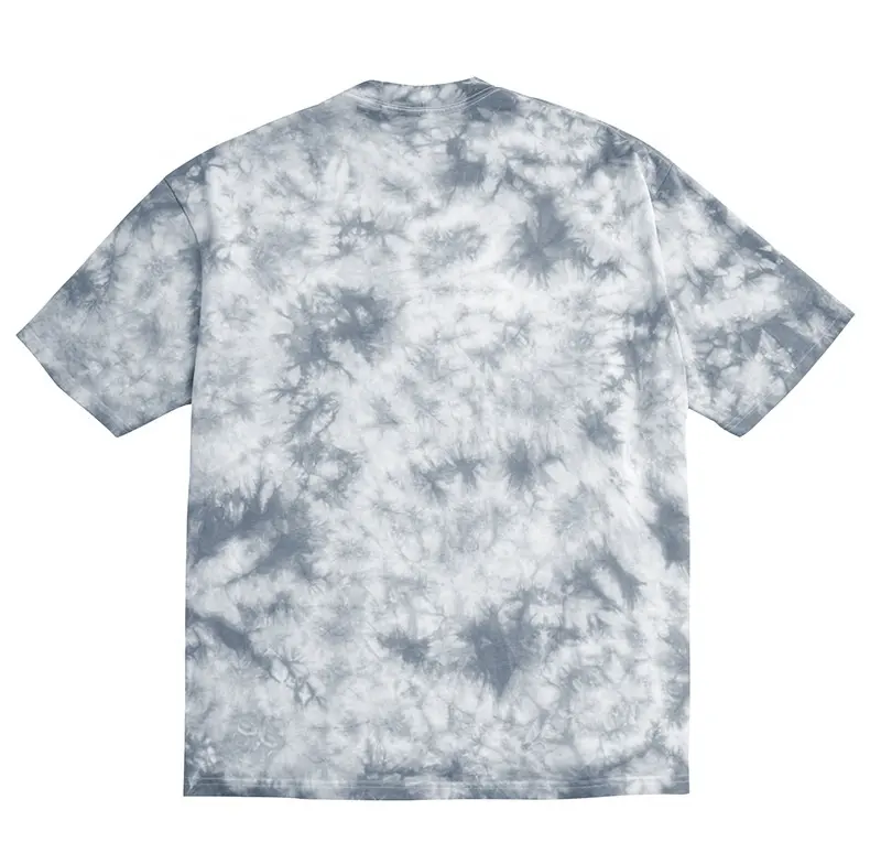 Oversize puro cotone spalle scese lavato o-collo versione allentata t-shirt tie-dye maglietta oversize vuota vintage