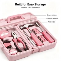 Juego de Herramientas Multifuncional para el Hogar de 24 Piezas, Herramientas Eléctricas de Acero al Carbono de Alta Calidad, Llave Inglesa Ajustable de 6 Pulgadas, Cuchillo Multiusos