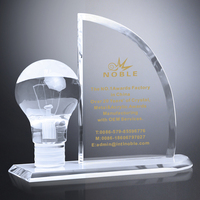 Nouveau design personnalisé gravure Edison Crystal ampoule trophée prix
