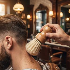 Spazzola professionale per la pulizia del collo del barbiere con manico in legno, setole morbide, per salone, per stilisti, strumento per taglio capelli in legno di faggio - Product Image 6