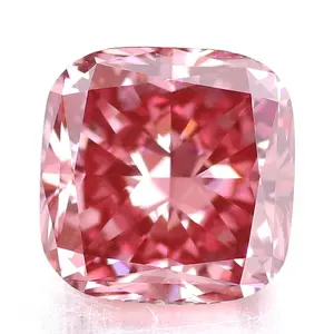 1ct Fancy Vivid Intense Pink Cushion Lab Diamond Diamante suelto hecho a mano con certificación VVS e IGI