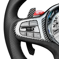 Volant de direction en fibre de carbone de style Thong pour les séries 3/5 (2018-2024) pour E46/E90/E92/F10/F30/F32/F20/F15/F11/G20/G30/G32