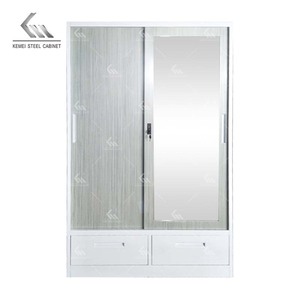 Armoire double moderne de style industriel, <span class=keywords><strong>dressing</strong></span>, organisateur de placard - Meuble de chambre à coucher, armoires de rangement <span class=keywords><strong>pour</strong></span> vêtements, armoire <span class=keywords><strong>en</strong></span> acier - Product Image 1