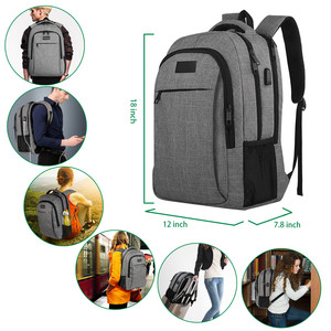imperméable à l'eau pour ordinateur portable sac à dos grand voyage sac à dos intelligent avec fermeture à glissière lisse - Product Image 6