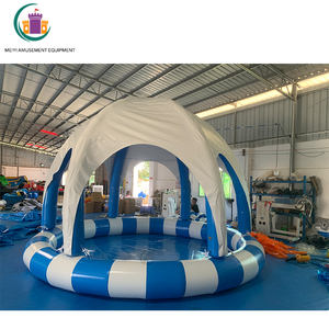 5mDia/ 16.6英尺充气水池圆顶定制充气水池或带圆顶帐篷盖的球池 - Product Image 3