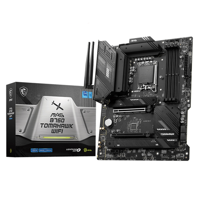 MSI MAG B760 TOMAHAWK WIFI Motherboard with LGA 1700 Socket Supports DDR5 Memory 12th/ 13th Gen Intel Core Processors