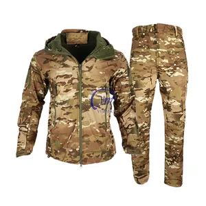 Men's Outdoor Waterproof Tactical Sharkskin SoftShell Jacket Coat and Pant