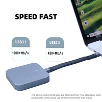 Kotak Hard Drive Eksternal Aluminium dengan Disipasi Panas untuk SSD NVMe M.2 2230 10Gbps