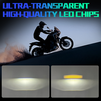 Phare auxiliaire LED de moto à 3 lentilles de haute qualité avec fonction antibrouillard et éclairage de calandre LED Canbus avec solénoïde pour voiture et moto