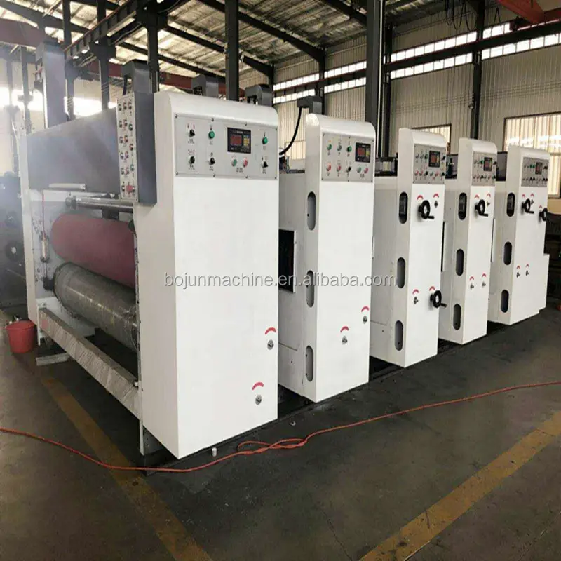 2022 Bojun 1224 Tự Động Hoàn Toàn Tự Động Tốc Độ Cao Hoàn Toàn Tự Động Flexo Máy In Xẻ Rãnh Die-Cutter Stacker