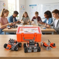 Kit Educativo de Robótica STEM con Chasis Mecanum 4x4 para Niños Mayores de 8 Años, Programación con Microbit para Aprender Python