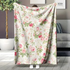 Vibrant Psychedelic Leaf Print Throw Blanket Rectangular Polyester Cotton Home Decor Modern Style Four Seasons Use - Product Image 2